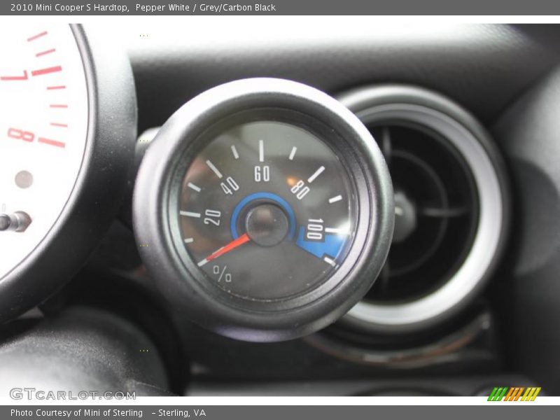 Pepper White / Grey/Carbon Black 2010 Mini Cooper S Hardtop