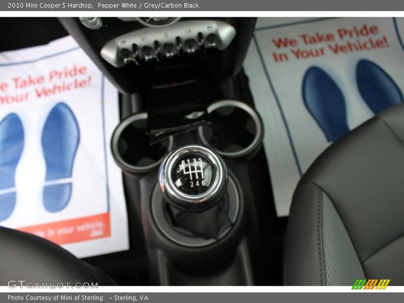 Pepper White / Grey/Carbon Black 2010 Mini Cooper S Hardtop