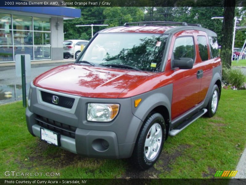 Sunset Orange Pearl / Gray 2003 Honda Element EX AWD