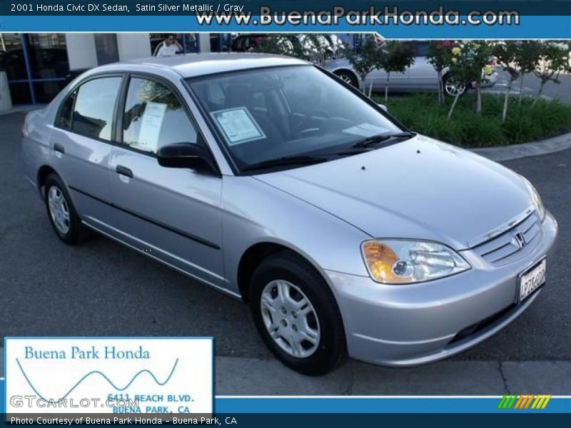 Satin Silver Metallic / Gray 2001 Honda Civic DX Sedan