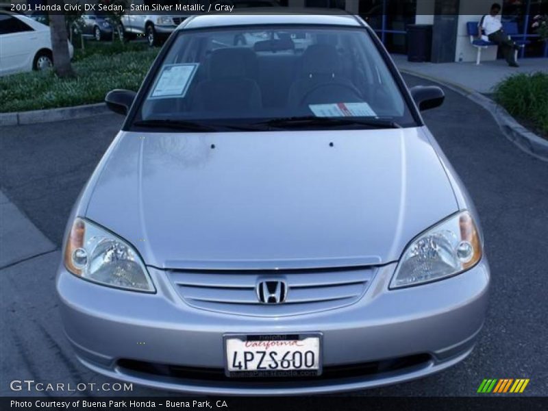 Satin Silver Metallic / Gray 2001 Honda Civic DX Sedan