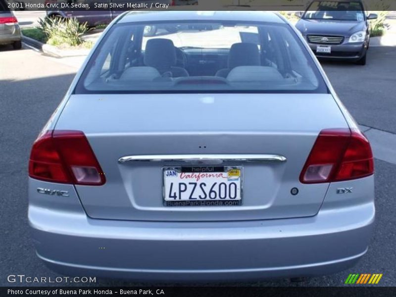 Satin Silver Metallic / Gray 2001 Honda Civic DX Sedan