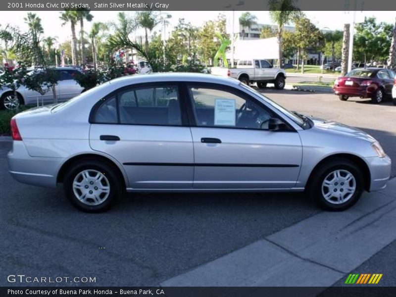 Satin Silver Metallic / Gray 2001 Honda Civic DX Sedan