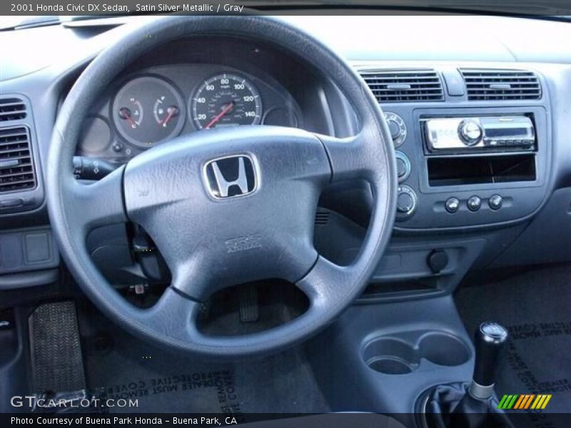 Satin Silver Metallic / Gray 2001 Honda Civic DX Sedan