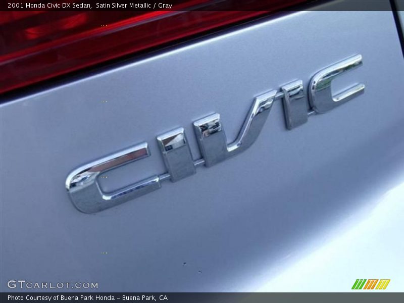 Satin Silver Metallic / Gray 2001 Honda Civic DX Sedan