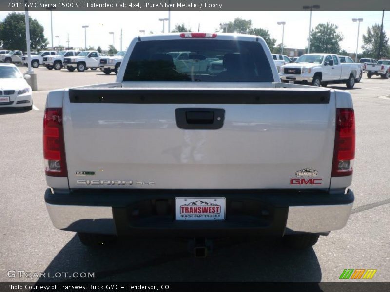 Pure Silver Metallic / Ebony 2011 GMC Sierra 1500 SLE Extended Cab 4x4