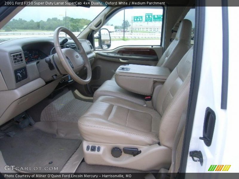 Oxford White / Medium Parchment 2001 Ford F350 Super Duty Lariat SuperCab 4x4 Dually
