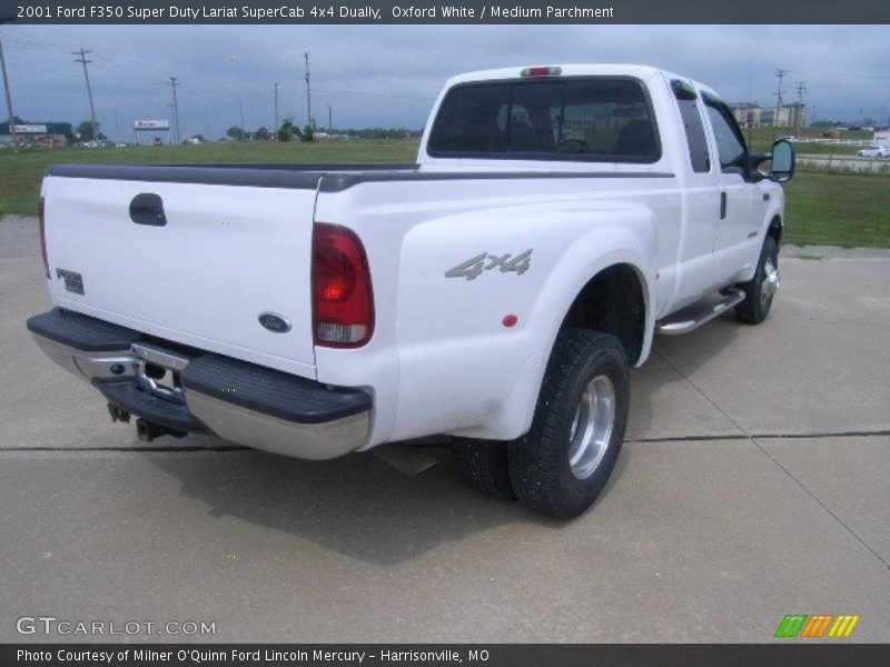 Oxford White / Medium Parchment 2001 Ford F350 Super Duty Lariat SuperCab 4x4 Dually
