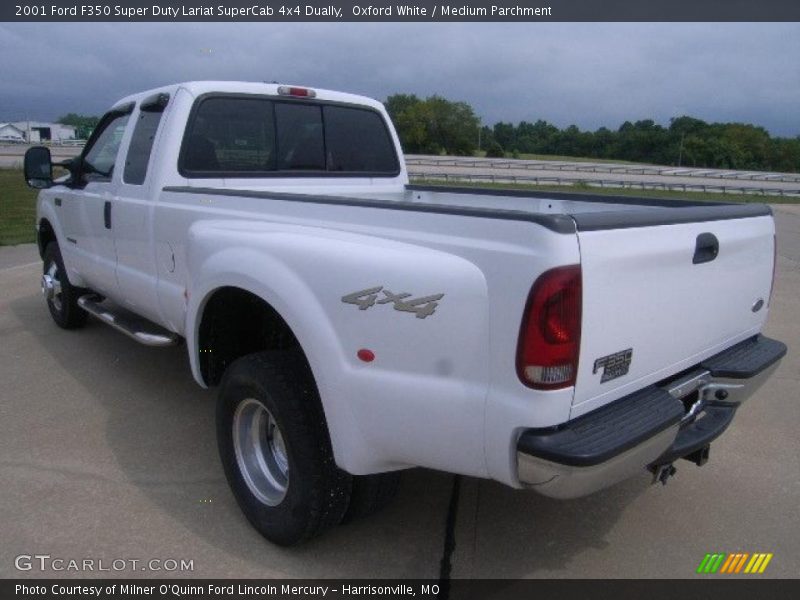 Oxford White / Medium Parchment 2001 Ford F350 Super Duty Lariat SuperCab 4x4 Dually