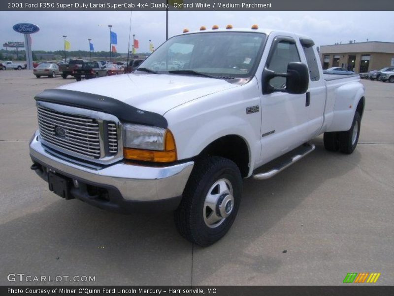 Oxford White / Medium Parchment 2001 Ford F350 Super Duty Lariat SuperCab 4x4 Dually