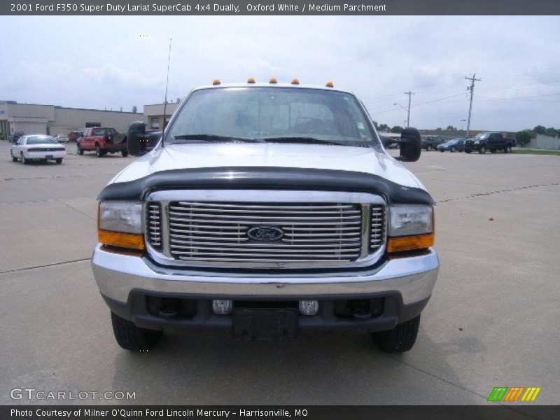 Oxford White / Medium Parchment 2001 Ford F350 Super Duty Lariat SuperCab 4x4 Dually