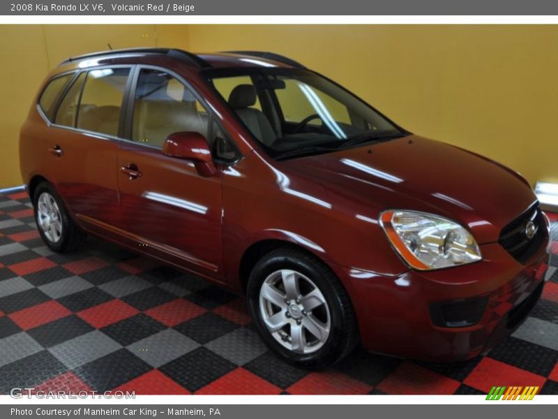 Volcanic Red / Beige 2008 Kia Rondo LX V6