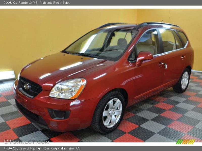 Volcanic Red / Beige 2008 Kia Rondo LX V6
