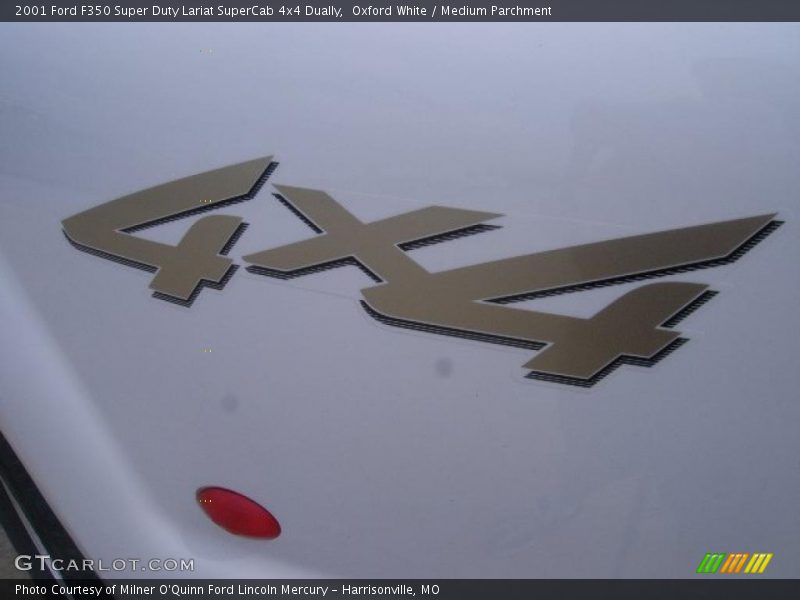 Oxford White / Medium Parchment 2001 Ford F350 Super Duty Lariat SuperCab 4x4 Dually