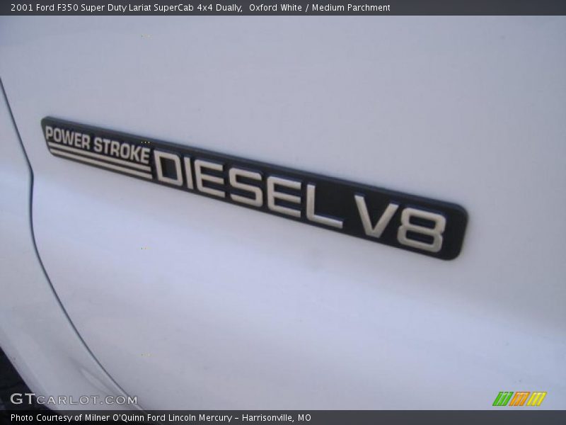 Oxford White / Medium Parchment 2001 Ford F350 Super Duty Lariat SuperCab 4x4 Dually