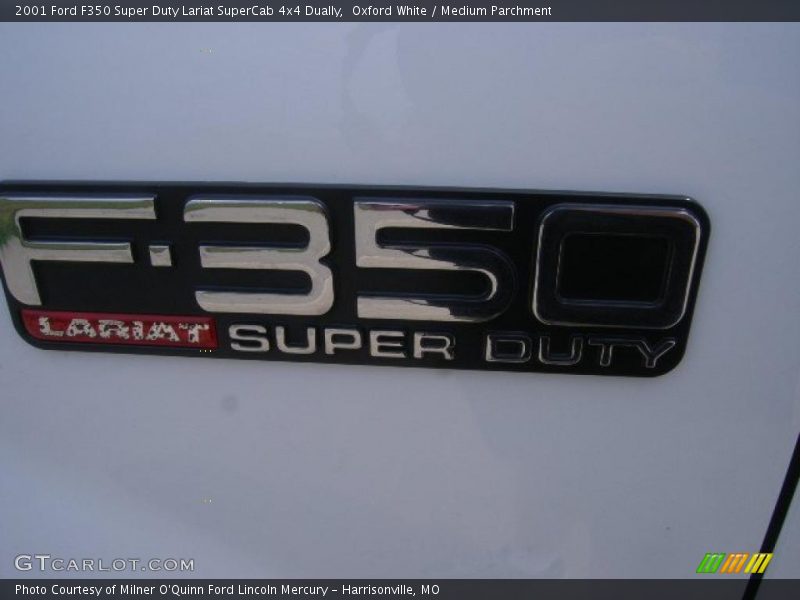 Oxford White / Medium Parchment 2001 Ford F350 Super Duty Lariat SuperCab 4x4 Dually