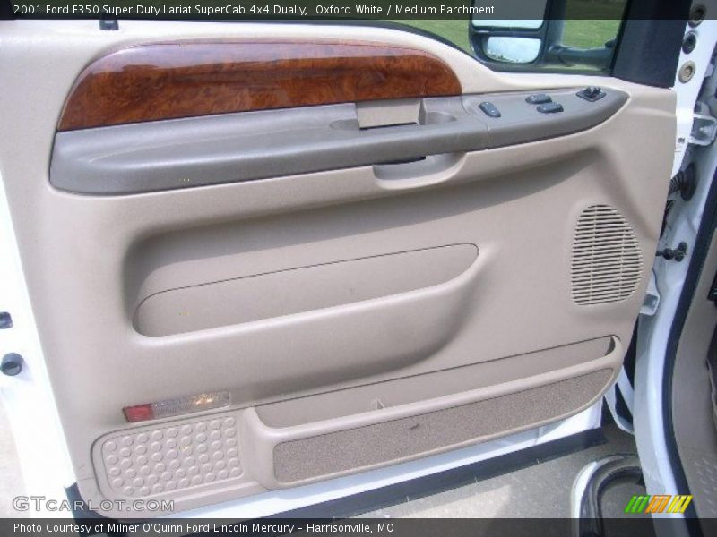 Oxford White / Medium Parchment 2001 Ford F350 Super Duty Lariat SuperCab 4x4 Dually