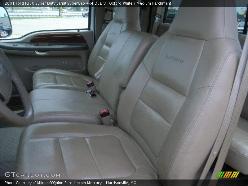 Oxford White / Medium Parchment 2001 Ford F350 Super Duty Lariat SuperCab 4x4 Dually