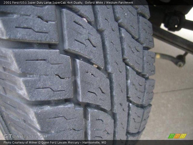 Oxford White / Medium Parchment 2001 Ford F350 Super Duty Lariat SuperCab 4x4 Dually