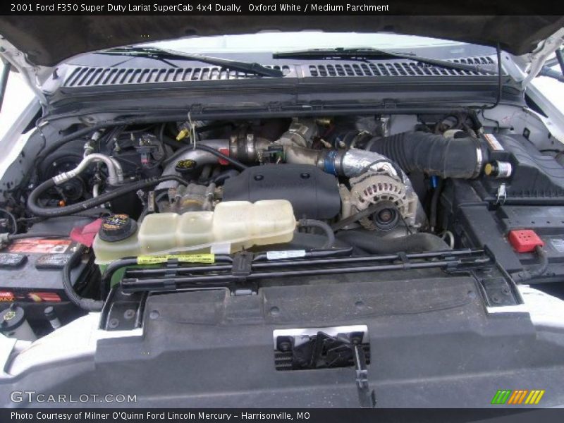 Oxford White / Medium Parchment 2001 Ford F350 Super Duty Lariat SuperCab 4x4 Dually