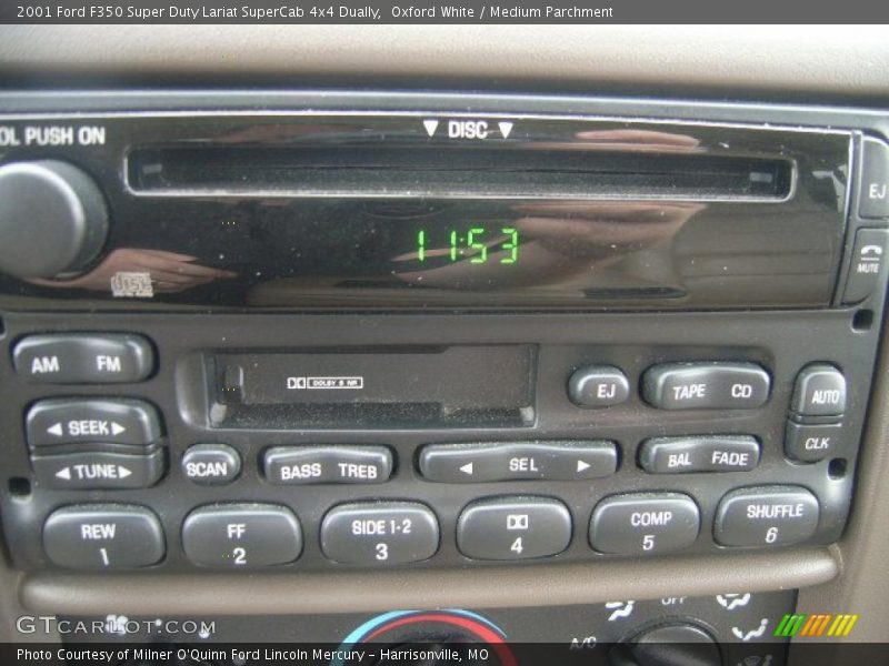 Oxford White / Medium Parchment 2001 Ford F350 Super Duty Lariat SuperCab 4x4 Dually