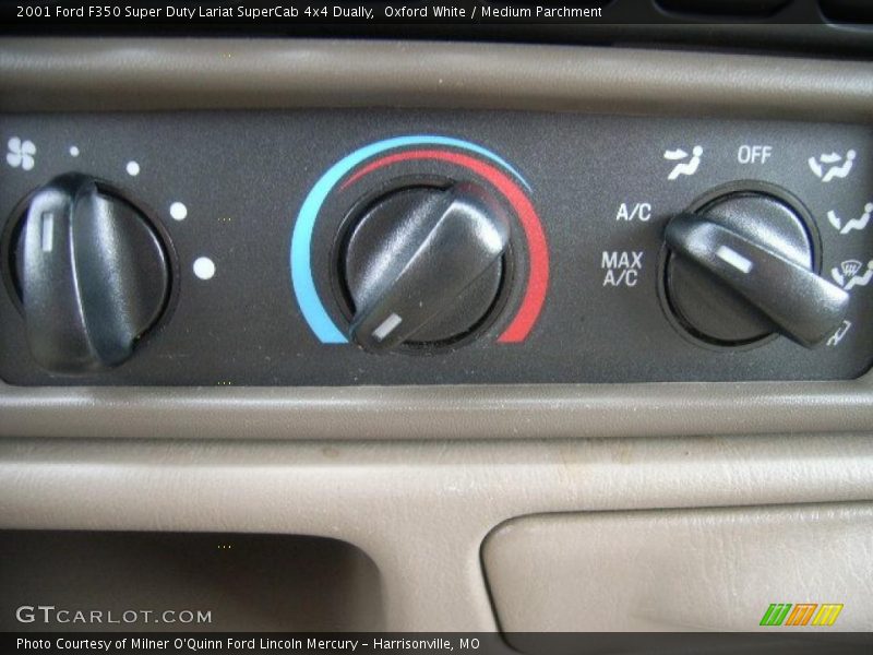 Oxford White / Medium Parchment 2001 Ford F350 Super Duty Lariat SuperCab 4x4 Dually