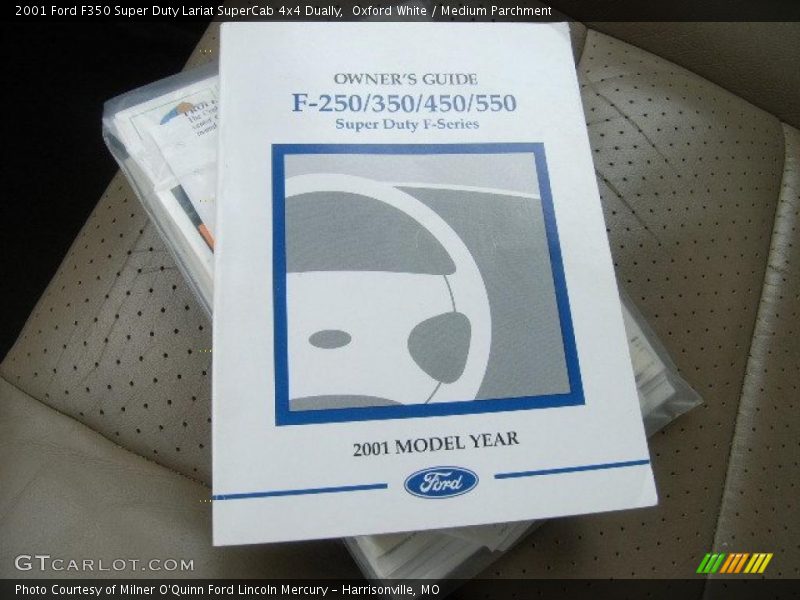 Oxford White / Medium Parchment 2001 Ford F350 Super Duty Lariat SuperCab 4x4 Dually