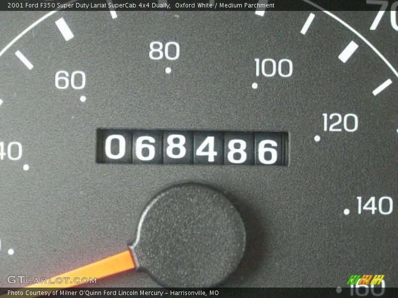 Oxford White / Medium Parchment 2001 Ford F350 Super Duty Lariat SuperCab 4x4 Dually