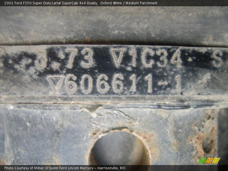 Oxford White / Medium Parchment 2001 Ford F350 Super Duty Lariat SuperCab 4x4 Dually