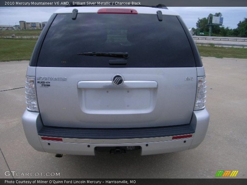 Brilliant Silver Metallic / Charcoal Black 2010 Mercury Mountaineer V6 AWD