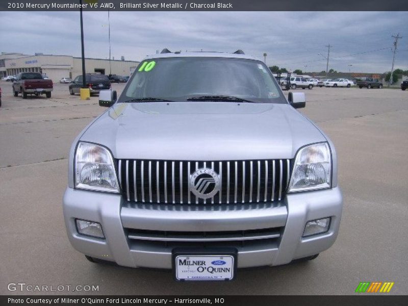 Brilliant Silver Metallic / Charcoal Black 2010 Mercury Mountaineer V6 AWD