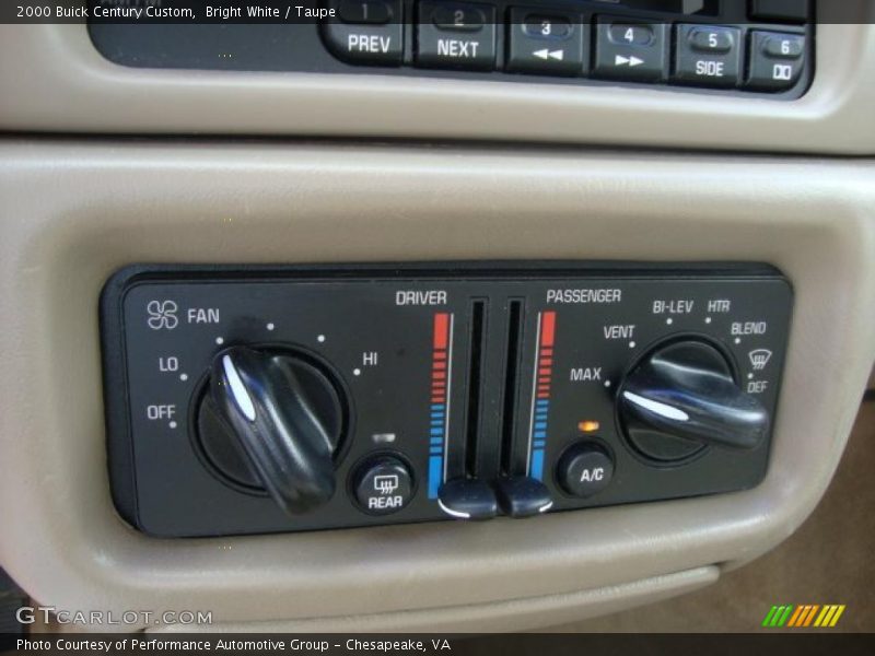 Bright White / Taupe 2000 Buick Century Custom