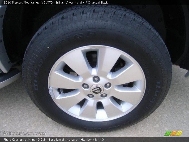 Brilliant Silver Metallic / Charcoal Black 2010 Mercury Mountaineer V6 AWD