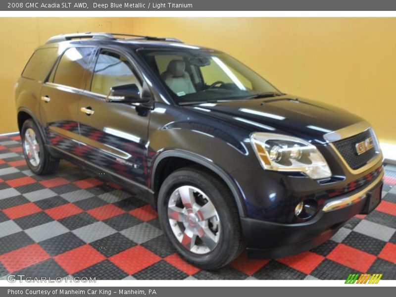 Deep Blue Metallic / Light Titanium 2008 GMC Acadia SLT AWD