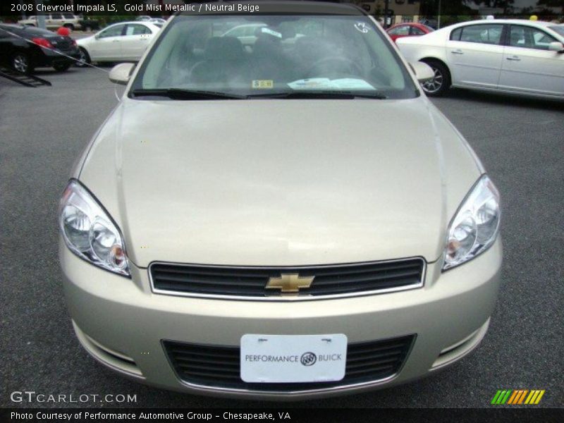 Gold Mist Metallic / Neutral Beige 2008 Chevrolet Impala LS