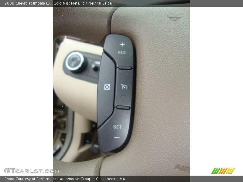 Gold Mist Metallic / Neutral Beige 2008 Chevrolet Impala LS