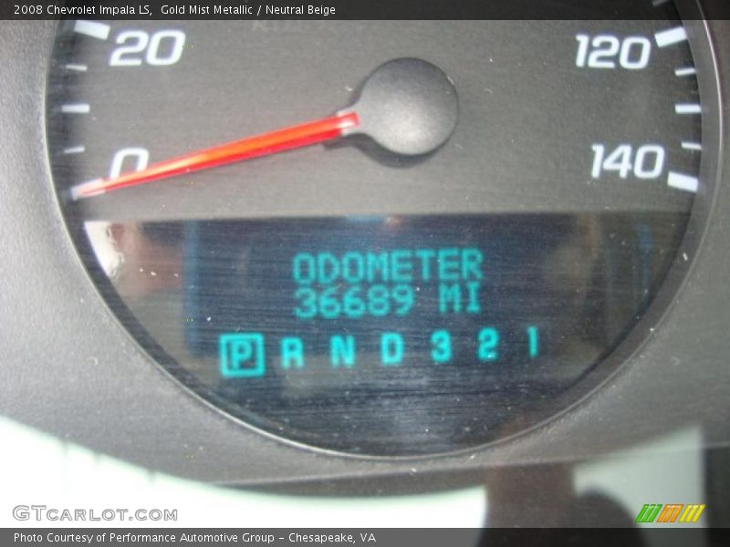 Gold Mist Metallic / Neutral Beige 2008 Chevrolet Impala LS