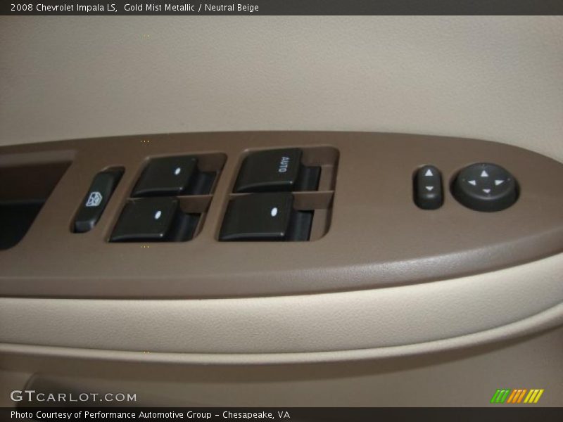 Gold Mist Metallic / Neutral Beige 2008 Chevrolet Impala LS