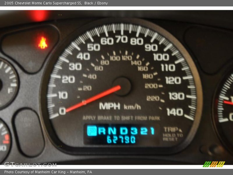 Black / Ebony 2005 Chevrolet Monte Carlo Supercharged SS