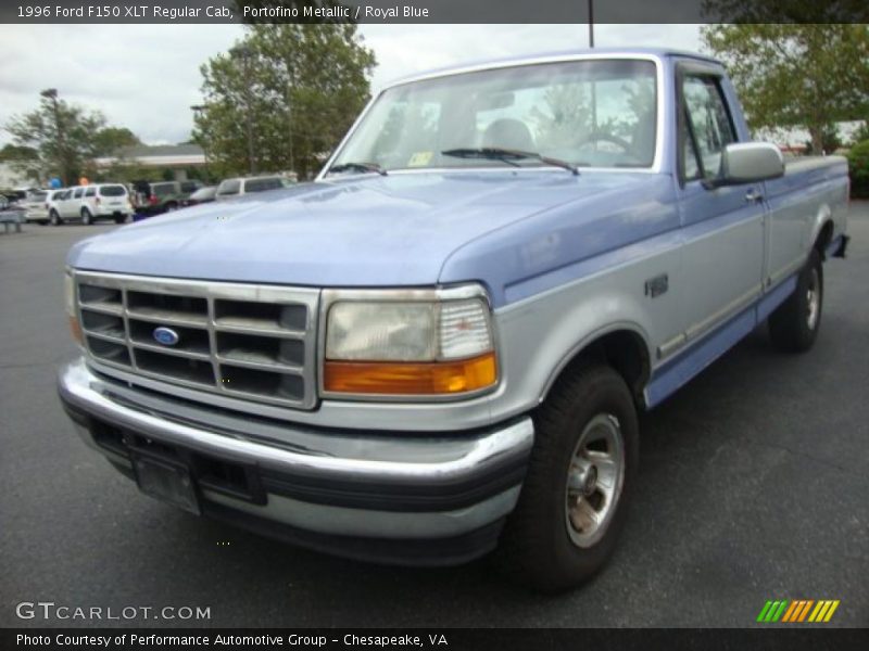 Portofino Metallic / Royal Blue 1996 Ford F150 XLT Regular Cab