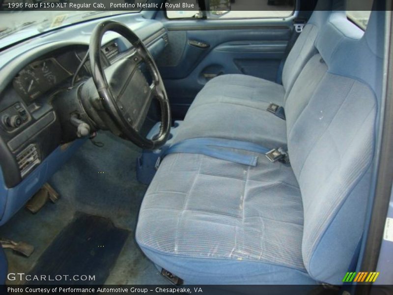 Portofino Metallic / Royal Blue 1996 Ford F150 XLT Regular Cab