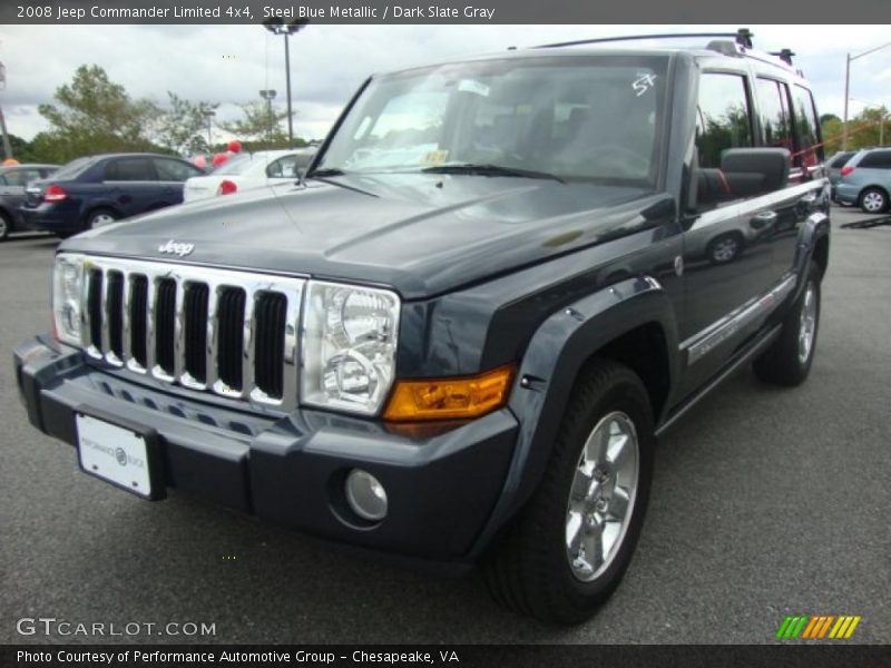 Steel Blue Metallic / Dark Slate Gray 2008 Jeep Commander Limited 4x4
