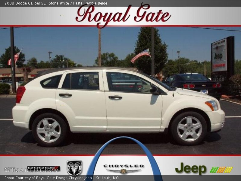 Stone White / Pastel Pebble Beige 2008 Dodge Caliber SE
