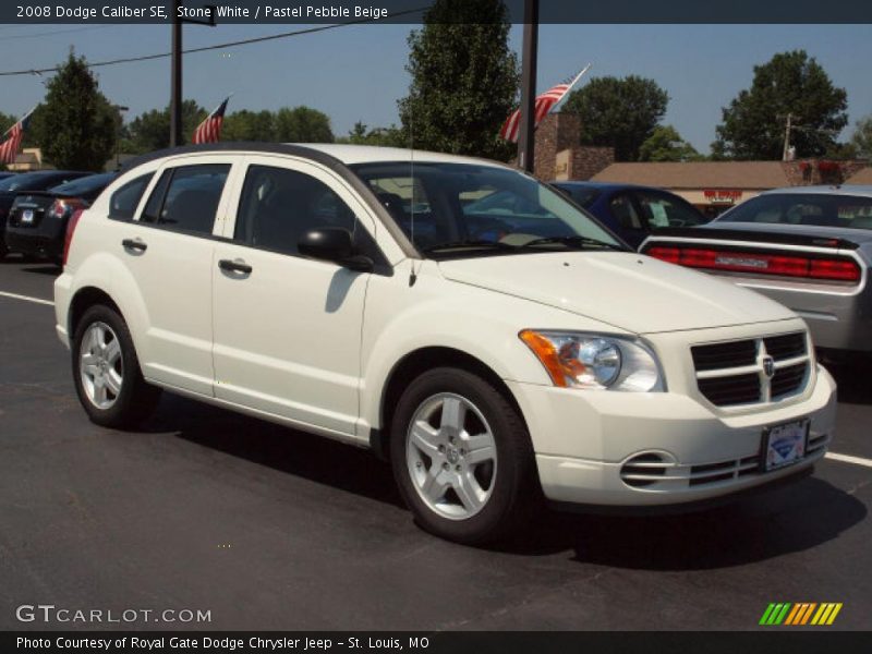 Stone White / Pastel Pebble Beige 2008 Dodge Caliber SE