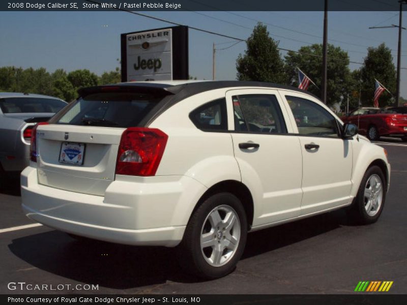 Stone White / Pastel Pebble Beige 2008 Dodge Caliber SE