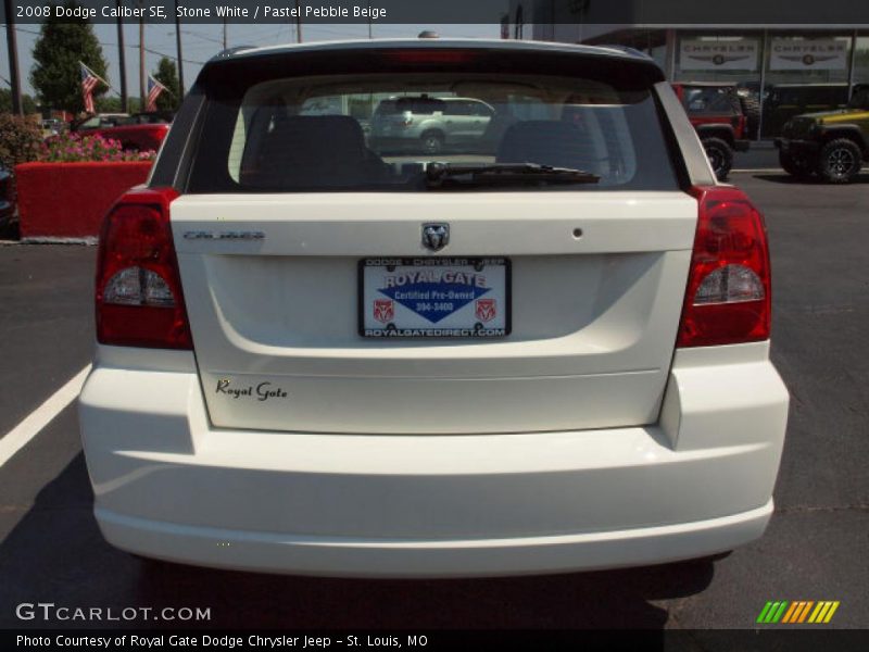 Stone White / Pastel Pebble Beige 2008 Dodge Caliber SE