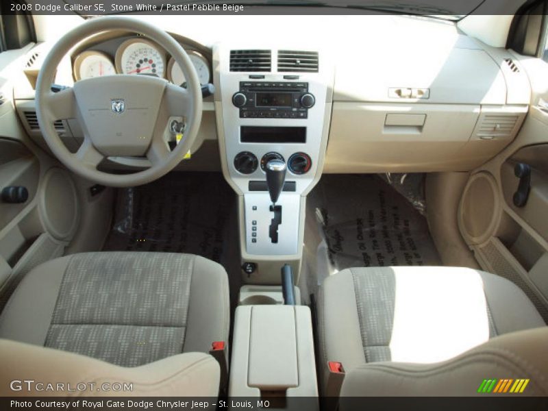 Stone White / Pastel Pebble Beige 2008 Dodge Caliber SE