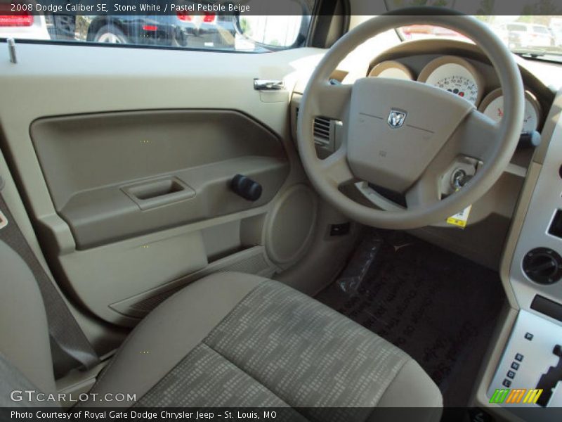 Stone White / Pastel Pebble Beige 2008 Dodge Caliber SE