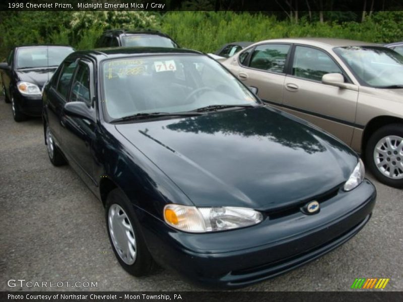 Midnight Emerald Mica / Gray 1998 Chevrolet Prizm