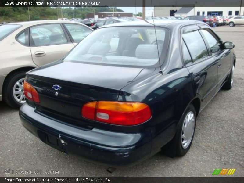 Midnight Emerald Mica / Gray 1998 Chevrolet Prizm